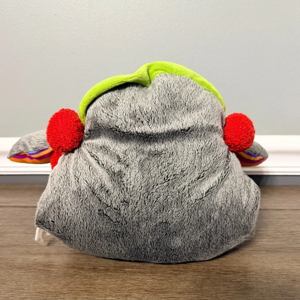 Pier 1 Imports‎ Penguin Plush Stuffed Animal Red Earmuffs Plaid Feet Winter
